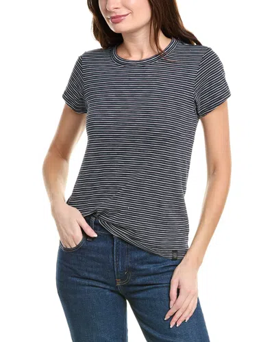 Rag & Bone The Slub Stripe T-shirt In Blue