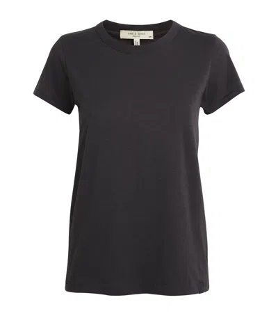 Rag & Bone Pima Cotton The Slub T-shirt In Black