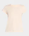 Rag & Bone Slub Crewneck Tee In Peach