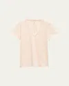 Rag & Bone The Vee Slub Cotton T-shirt In Peach
