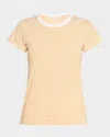 Rag & Bone The Striped Baby Tee In Yellow Multi