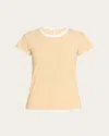 Rag & Bone The Striped Baby Tee In Yellowmult