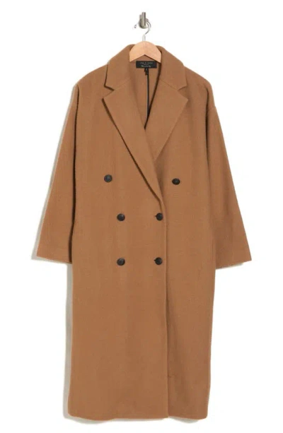 Rag & Bone Thea Double Breasted Coat In Camel