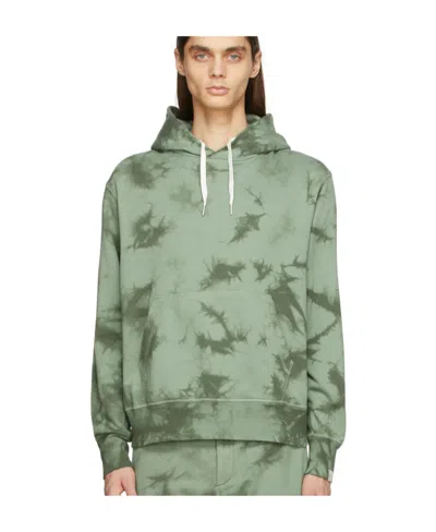 Rag & Bone Tie-dyed Pattern Hooded Hooded Hoodie In Green