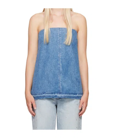 Rag & Bone Tube Top Denim Vest In Blue