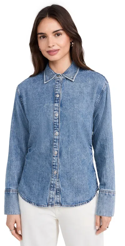 Rag & Bone Ultra Featherweight Leah Top Liliana In Blue