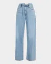 Rag & Bone Womens Tildn Phoebe Ultra Featherweight Wide-leg Mid-rise Cotton-blend Jeans In Animal Print