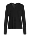 Rag & Bone Hudson Signature Jersey V-neck Tee In Black