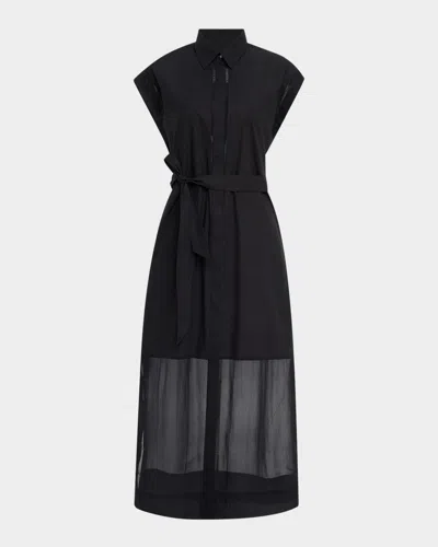Rag & Bone Vance Combo Shirtdress In Black