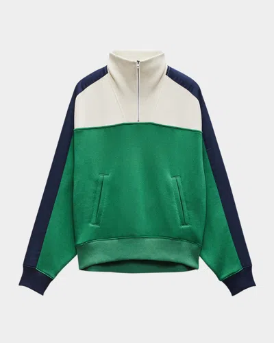 RAG & BONE VINTAGE COLOR BLOCK HALF-ZIP JACKET