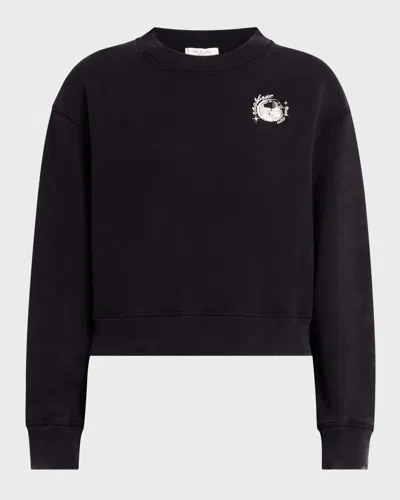 Rag & Bone Vintage Disco Crewneck Sweatshirt In Blackmult