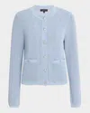 Rag & Bone Viola Open-knit Cardigan In Ltblue