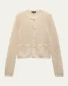 Rag & Bone Viola Open-knit Cardigan In Turtledove