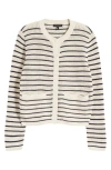 Rag & Bone Viola Stripe Cardigan In Beige