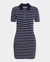 Rag & Bone Viola Stripe Polo Dress In Indigomult