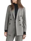 Rag & Bone Double-breasted Virgin Wool-blend Blazer In Grey