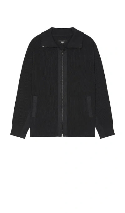 Rag & Bone Gray Washed Dexter Andrew Sweater In Dark Grey