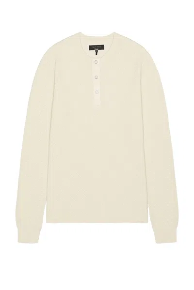 Rag & Bone Washed Dexter Henley In Ivory