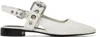 Rag & Bone Astra Leather Buckle Slingback Ballerina Flats In Antqwht