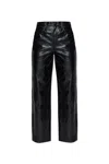 Rag & Bone Shea Faux-leather Trousers In Black