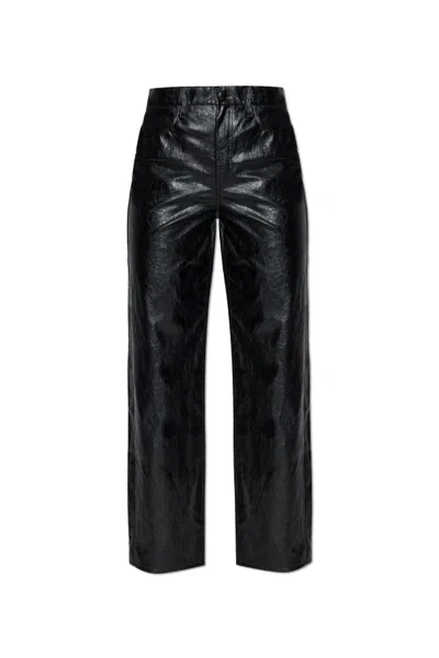 Rag & Bone Shea Faux-leather Trousers In Black