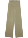 Rag & Bone Wide-leg Stretch-cotton Trousers In Green