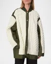Rag & Bone Winnie Mixed Media Jacket In White