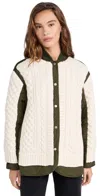 Rag & Bone Winnie Mixed Media Jacket In Natural
