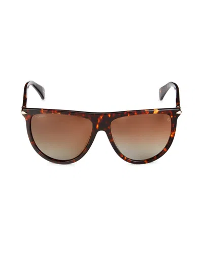 Rag & Bone Women's 57mm Round Sunglasses In Brown