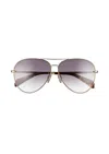 Rag & Bone Women's 63mm Oversize Aviator Sunglasses In Brown In Brown