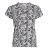 Rag & Bone Women All Over Snake Tee Short Sleeve Crew Neck Cotton T-shirt In Multi