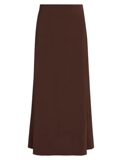 Rag & Bone Anya Satin Maxi Skirt In Chocolate