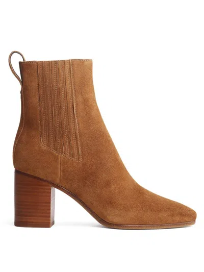 Rag & Bone Astra Suede Square-toe Chelsea Boots In Brown Suede