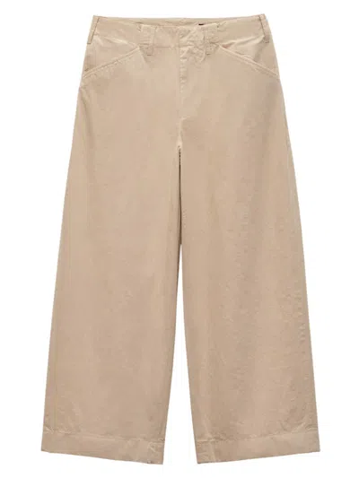 Rag & Bone Women's Banks Cotton Wide-leg Pants In Khaki