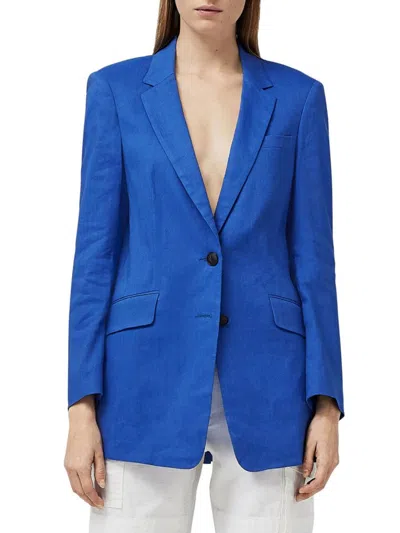 Rag & Bone Women's Charles Linen Blend Blazer In Bright Blue