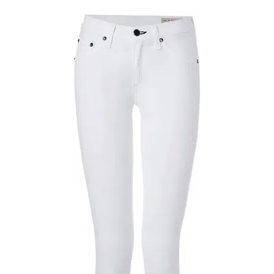 Rag & Bone Women Coated Capri Skinny Jeans In White