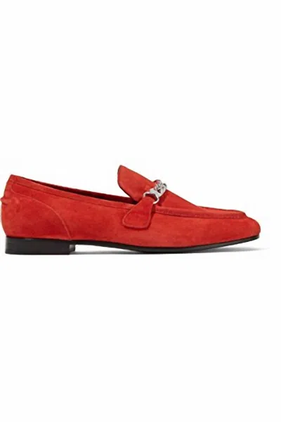 Rag & Bone Women's Cooper Suede Loafer Shoes In Red