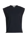 Rag & Bone Mixed Media Muscle Tee In Deep Blue