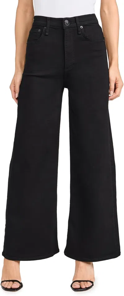 Rag & Bone Women's Flexi Sofie High-rise Wide Leg Jean, Black