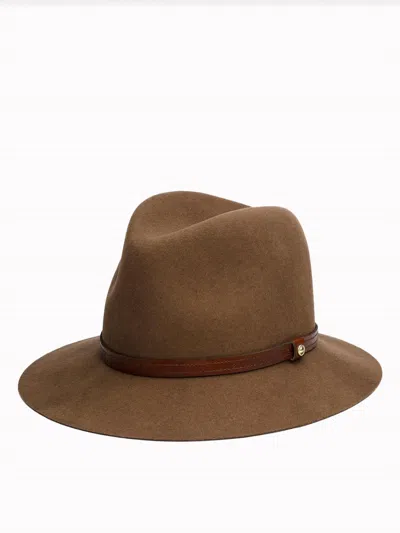 Rag & Bone Women's Floppy Brim Fedora Hat In Pecan In Brown