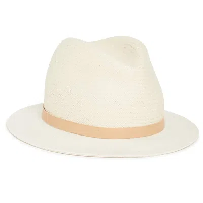 Rag & Bone Women's Floppy Playa Canvas Brim Hat Straw Sun Floppy Fedorah In White