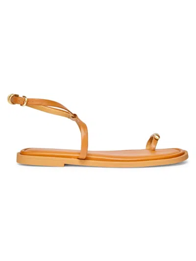 Rag & Bone Women's Geo Ring Leather Ankle-wrap Sandals In Tan