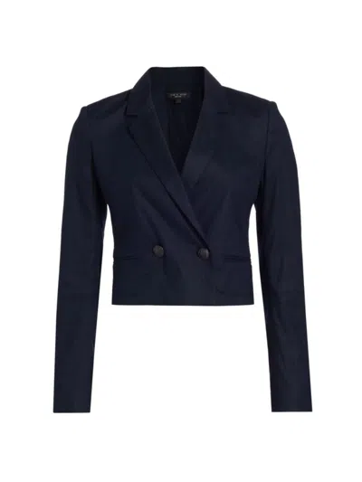 Rag & Bone Women's Josie Linen-blend Blazer In Salute