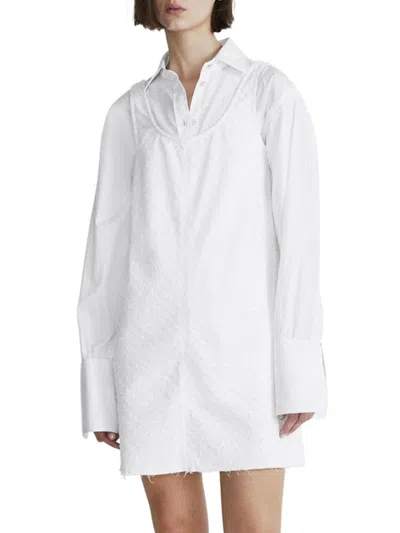 Rag & Bone Women's Kimmie Tweed Shift Mini Dress In White