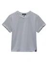 Rag & Bone Luca Striped Short-sleeve Baby Tee In Multi