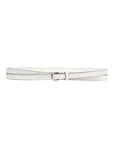 Rag & Bone Women's Mini Belize Leather Wrap Belt In Bright White