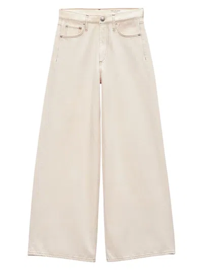 Rag & Bone Women's Sofia Stretch Wide-leg Jeans In Ecru