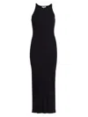 Rag & Bone Women's The Essential Rib-knit String Tank Maxi Dress In Black