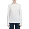 Rag & Bone Women's The Slub Long Sleeve Crew Neck Cotton T-shirt In White In White