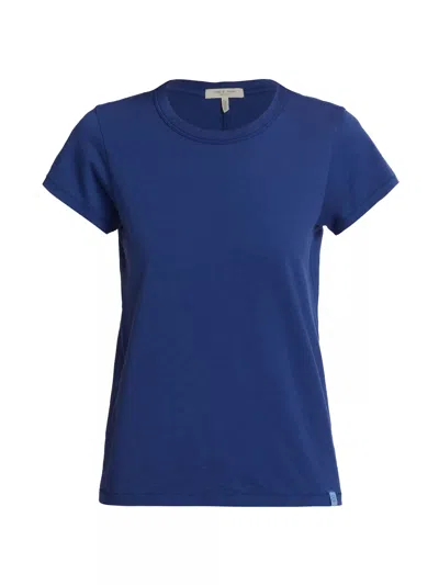 Rag & Bone Women's The Slub Short Sleeve Tee, Royal Blue